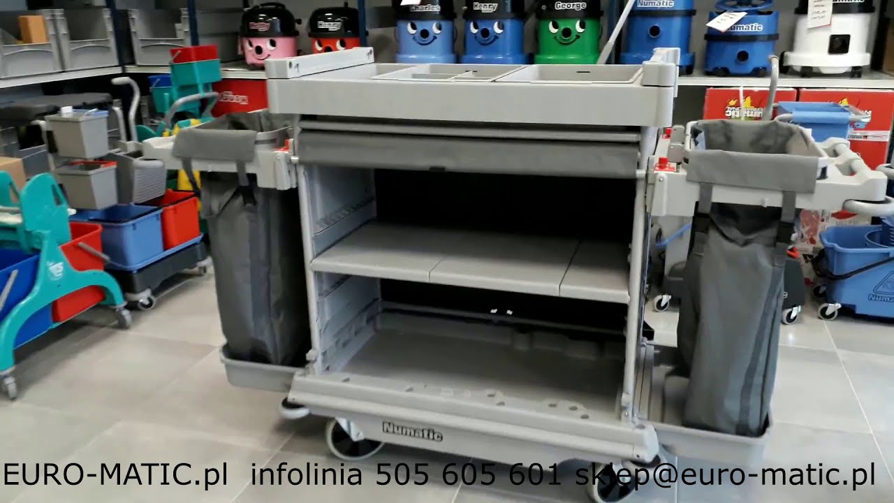 EURO-MATIC | Jaki wózek do hotelu? Porównanie Numatic NKU32FF i NKT2 | wózki hotelowe