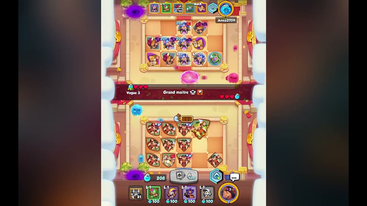 Chuis trop fort le jeu c'est rush royale