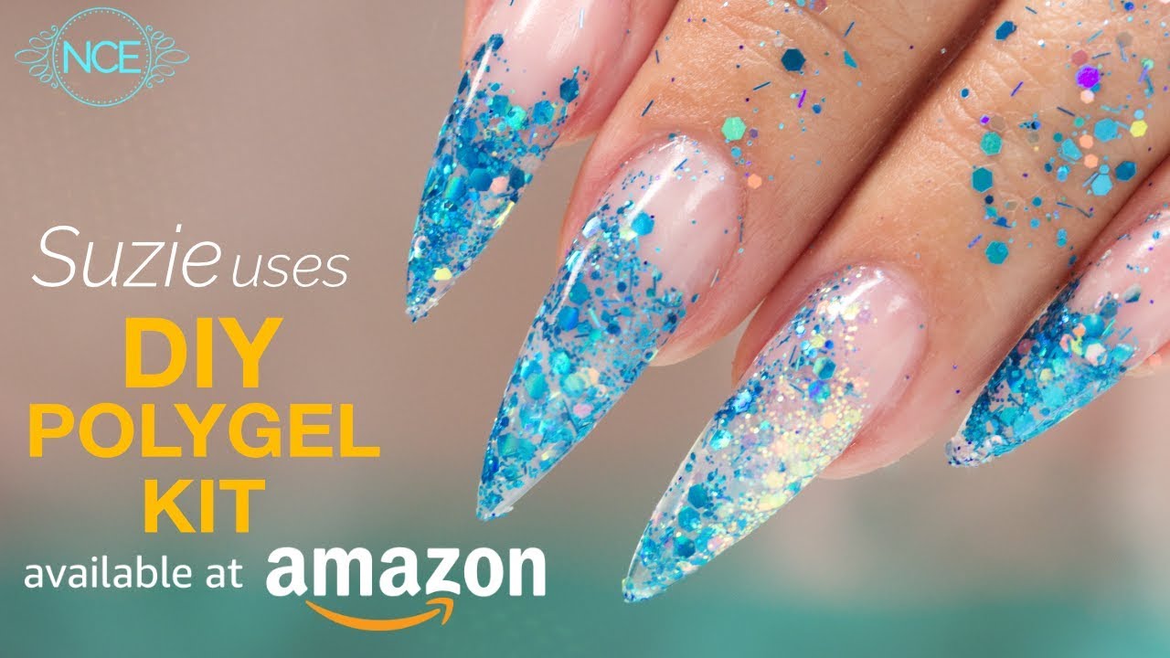PolyGel Glitter Inlay Using Amazon DIY Kit