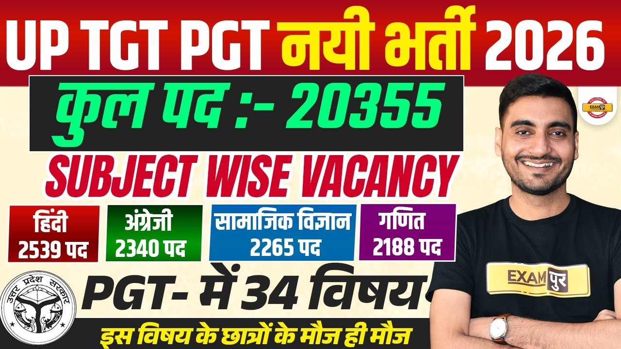 UP TGT NEW VACANCY 2026 | UP TGT PGT SUBJECT WISE VACANCY | UP TGT 2026 VACANCY - VIVEK SIR