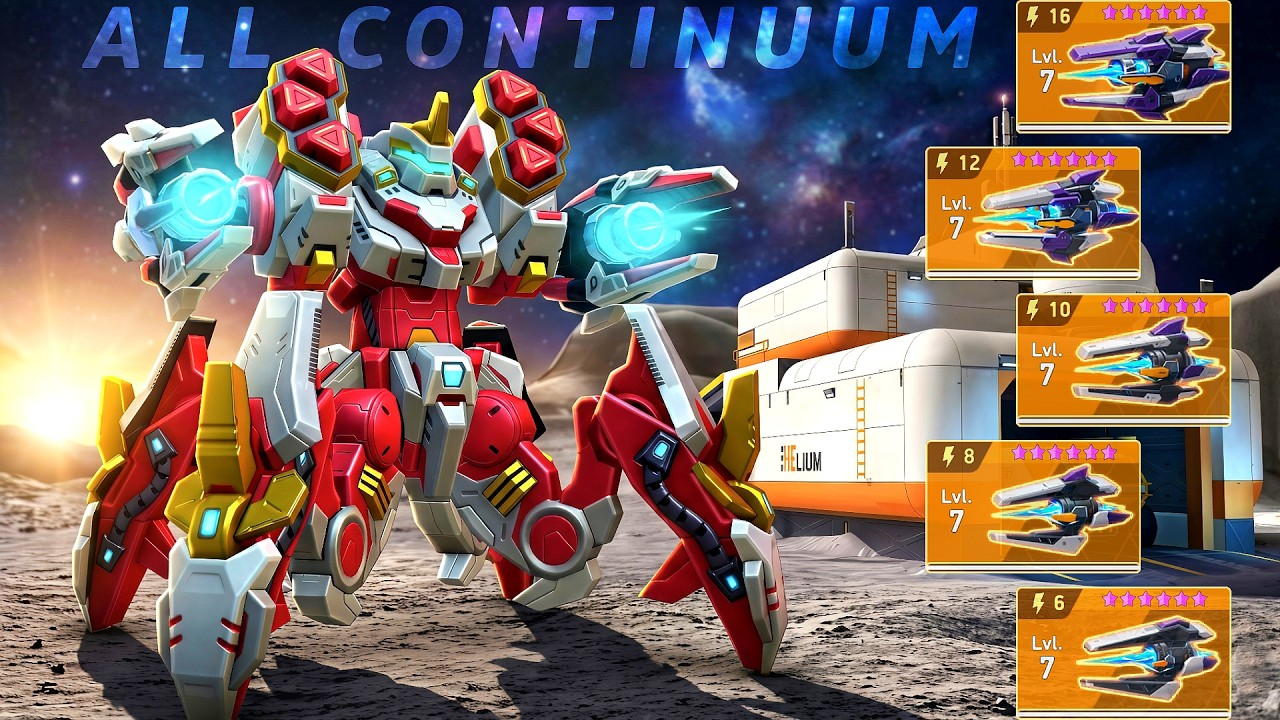 Scorpius with All Continuum 16 12 10 8 6 - Mech Arena