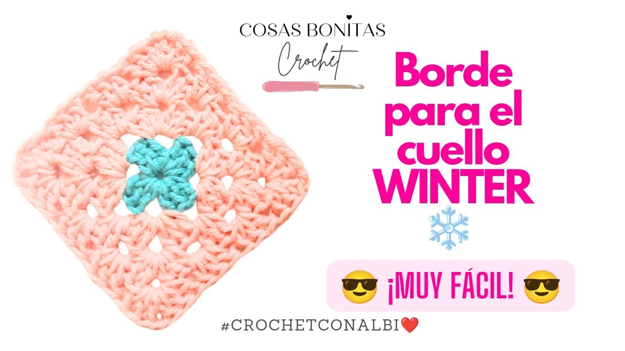 Borde para cuello, muy fácil a crochet
