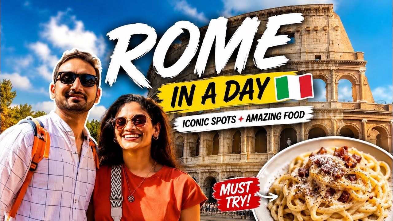 ROME in 24 Hours 🇮🇹 | Indian Traveller’s Rome VLOG in a day - Top things to do, Food & Travel Tips!