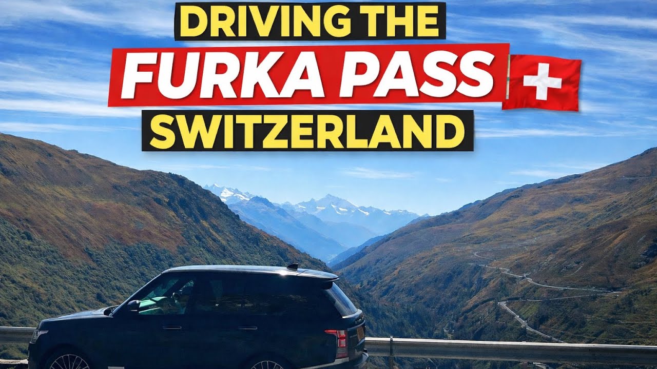 Driving towards the Furka Pass through Realp #automobile #switzerland #travel 