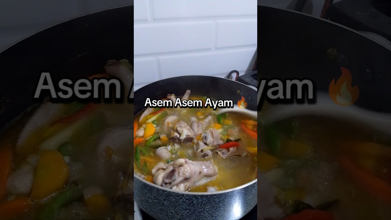 sedari pagi hujan pas bgt masak ini "Asem Asem Ayam". 