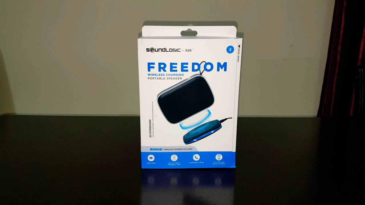 SoundLogic FREEDOM Wireless Charging Portable Speaker. 5 watts. Future is here.