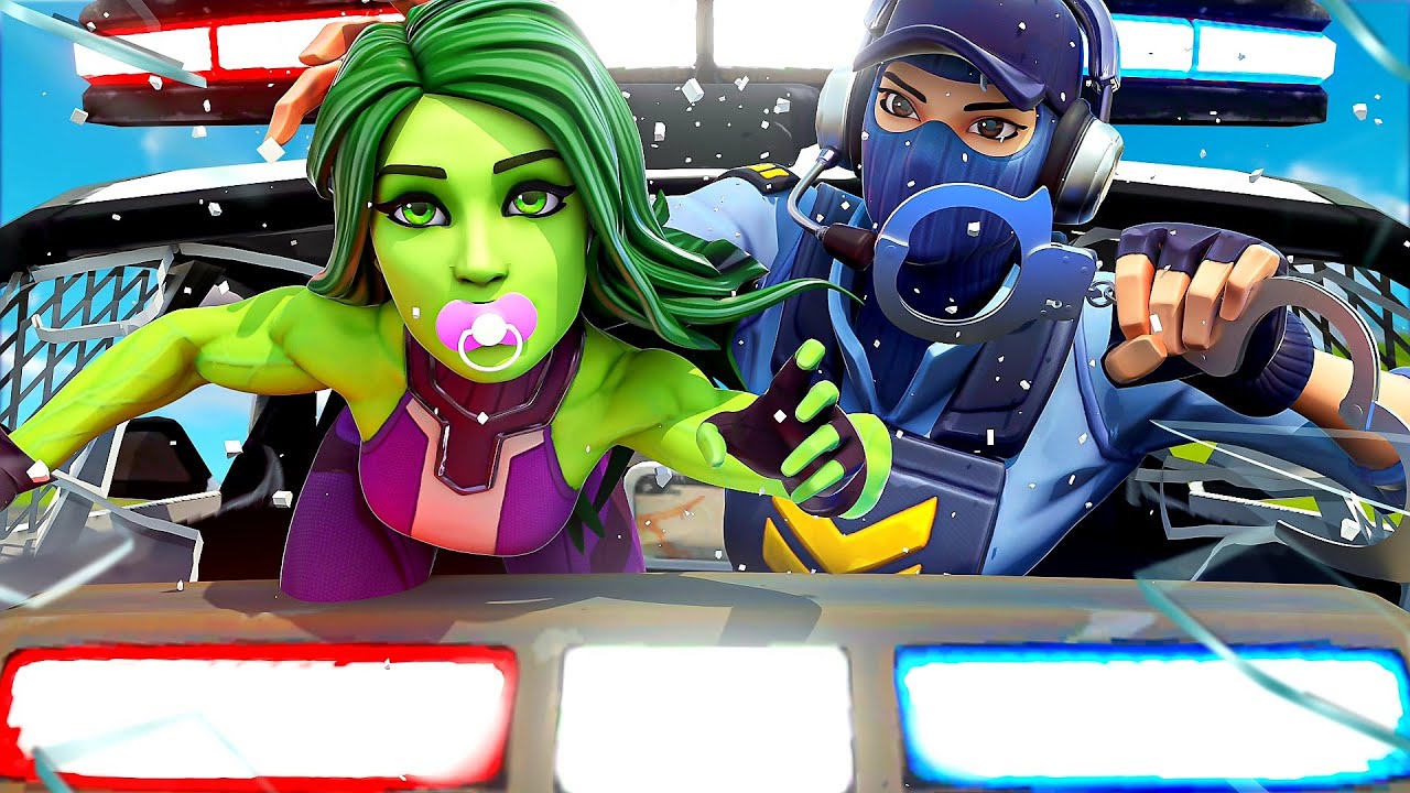 BABY SHE-HULK GOES TO JUVENILE PRISON.... ( Fortnite Short )