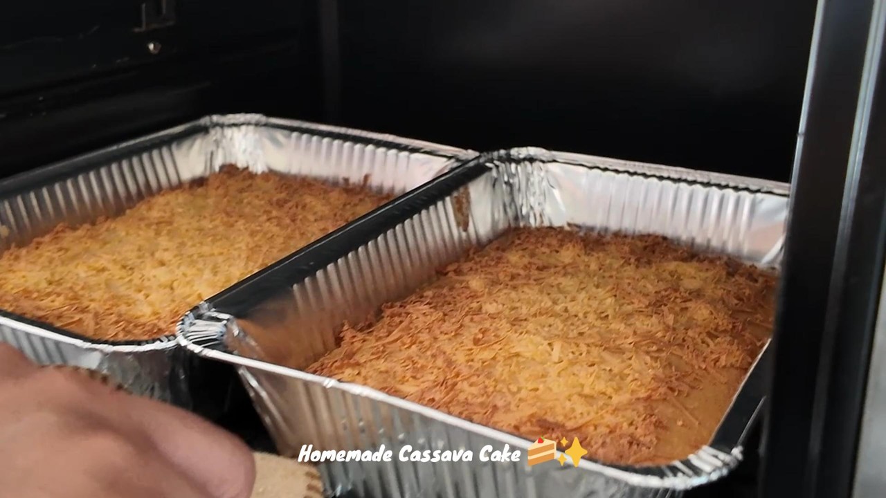First time making cassava cake 🍰✨ Learning, baking, and starting my cooking vlog journey!