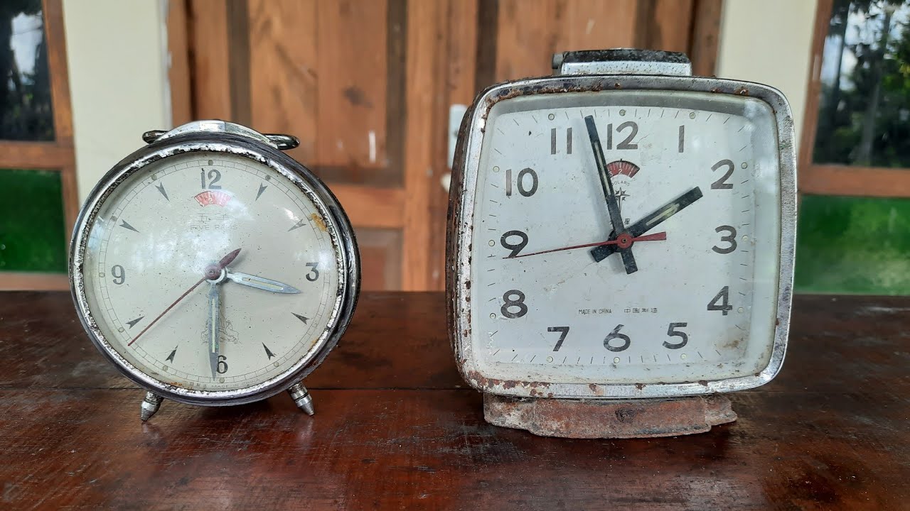 Cara Kerja Jam Weker Jadul Tanpa Baterai‼️jam antik FIVE RAMS
