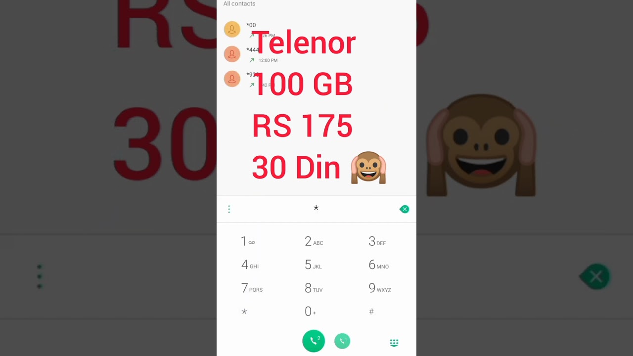 Telenor Best Pickage 100GB Data RS 175 Monthly Offer 🙉 2022 #shorts