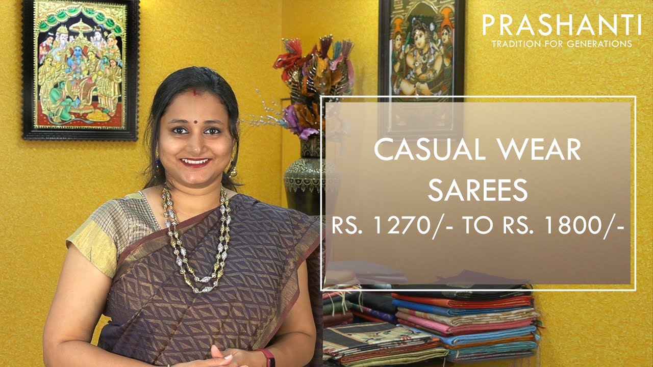 Casual Wear Sarees | Rs. 1290/- Onwards | Bhagalpuri | Semi Linen | Semi Raw