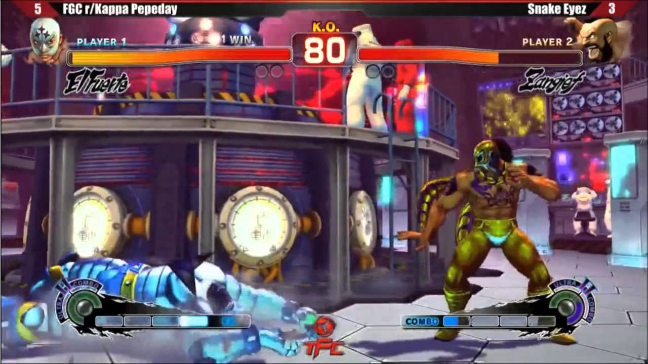 Snake Eyez (Zangief) vs Pepeday (El Fuerte) FIRST TO 10 (ULTIMATE FIGHT) - Ultra Street Fighter 4