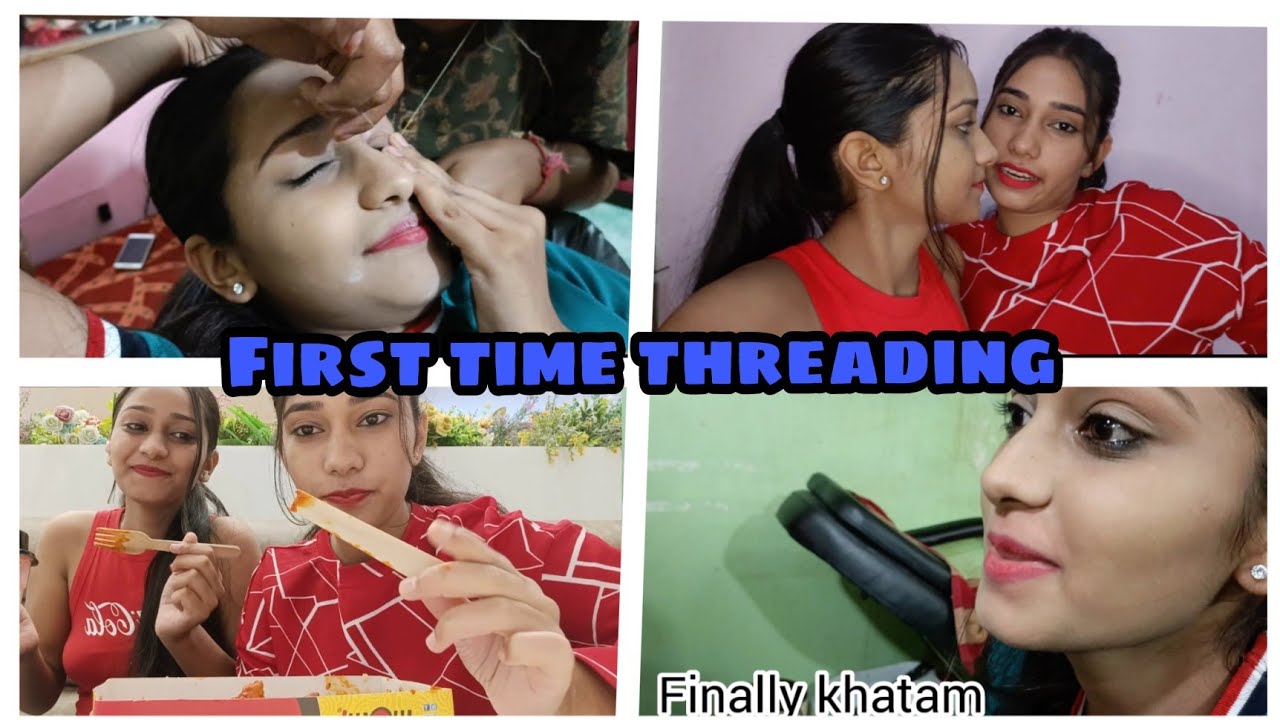 FIRST TIME THREADING ||😰* Bad decision* ??? vlog 8  || painful 😖🥴 #bhubaneswar #vlog #explore
