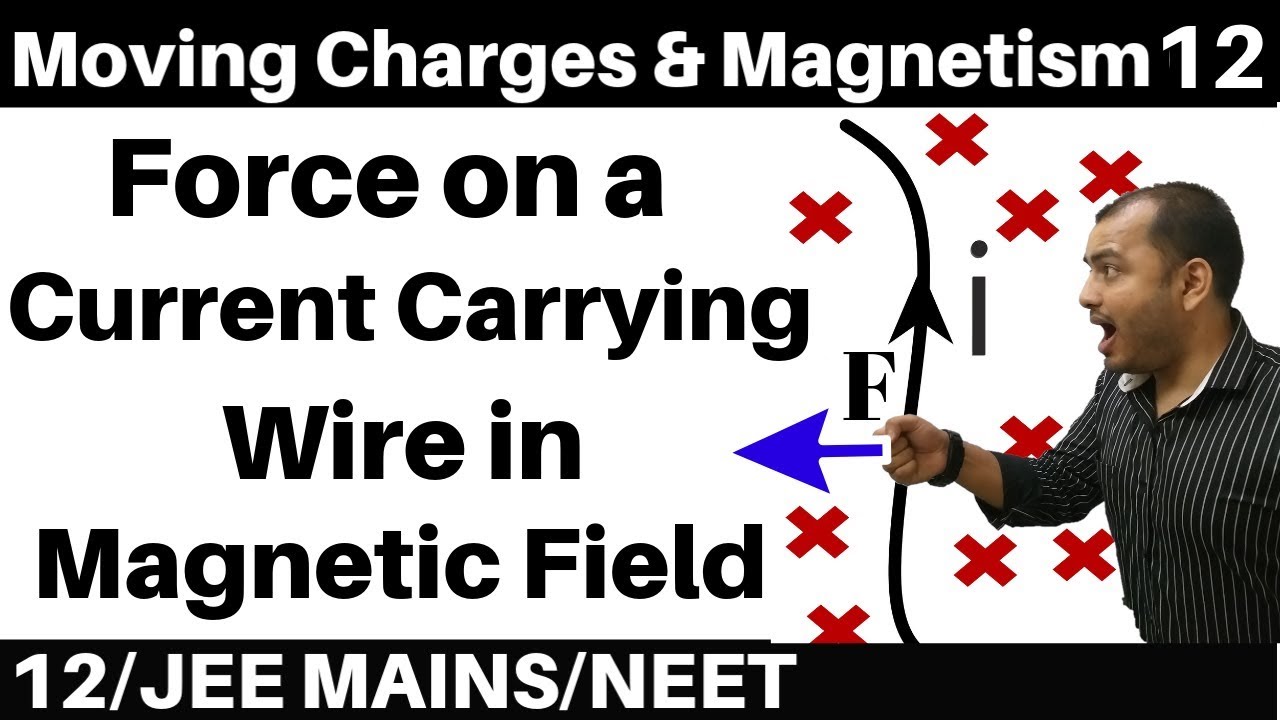 Moving Charges n Magnetism 12 : Force on a Current Carrying Conductor in Magnetic Field JEE/NEET