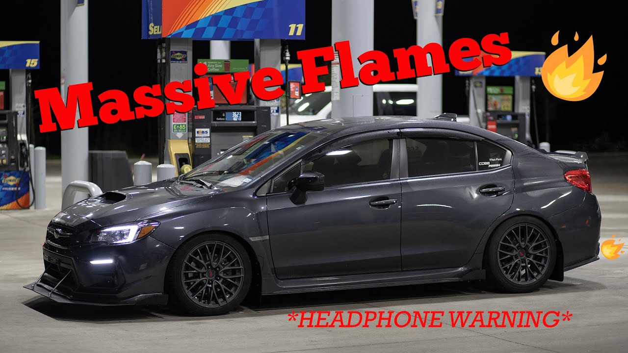 Cold start, Revs, and Pulls ( HUGE FLAMES ) - Straight piped 2018 WRX