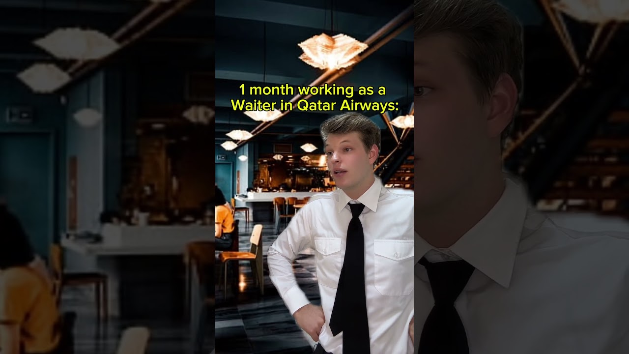 1 неделя работы в Qatar Airways: #dohaqatar #qatarairways #qatar #waiter