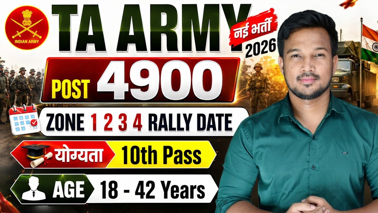 TA Army New Vacancy 2026 | TA Army Bharti 2026 | TA Army Rally Date 2026 | New Battalion Big Update