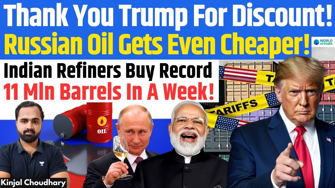 Trump Discount - India Buys Record Russian Crude Oil ! US Trade Deal & Tariffs! Nayara! Modi! Kinjal