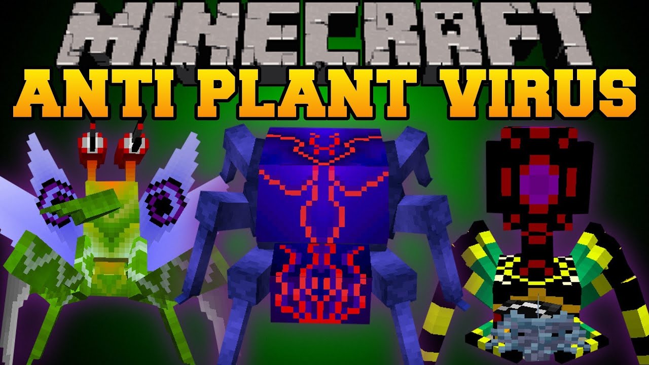 Minecraft Mod Showcase - Anti Plant Virus Mod - BOSSES, MOBS, BIOME, UNIQUE ITEMS