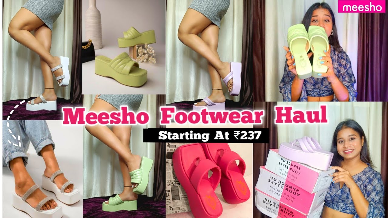 Meesho Footwear Haul | Starting Just ₹237 😍 | Platform Heels | Classy Sisters #meesho #footwearhaul