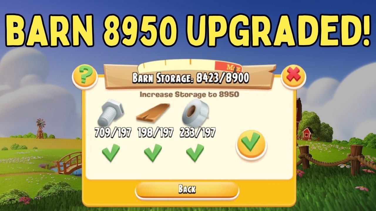 Barn Upgraded to 8950 in Hay Day 😱 | Full Gameplay & Big Progress