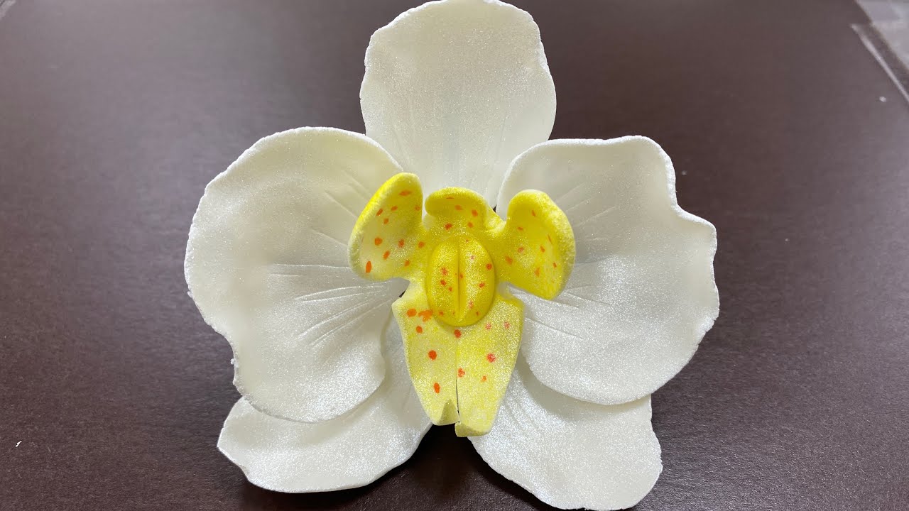How to Make ORCHIDS Fondant Flower Cake Topper
