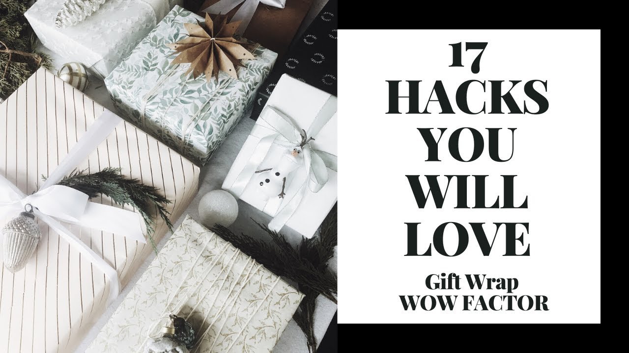 GIFT WRAP WOW FACTOR | 17 EASY GIFT WRAPPING IDEAS & HACKS | Christmas Countdown Day 25