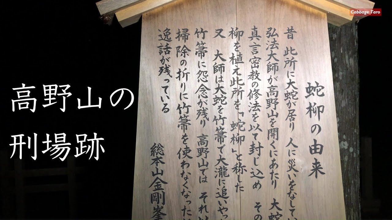 ホントは怖い高野山、刑場「蛇柳」がある場所（関西の心霊スポット）