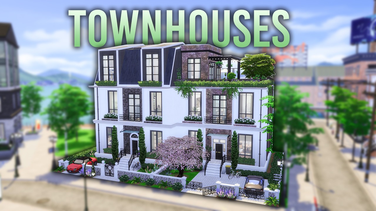 Townhouses | No CC | The Sims 4 | Stop Motion