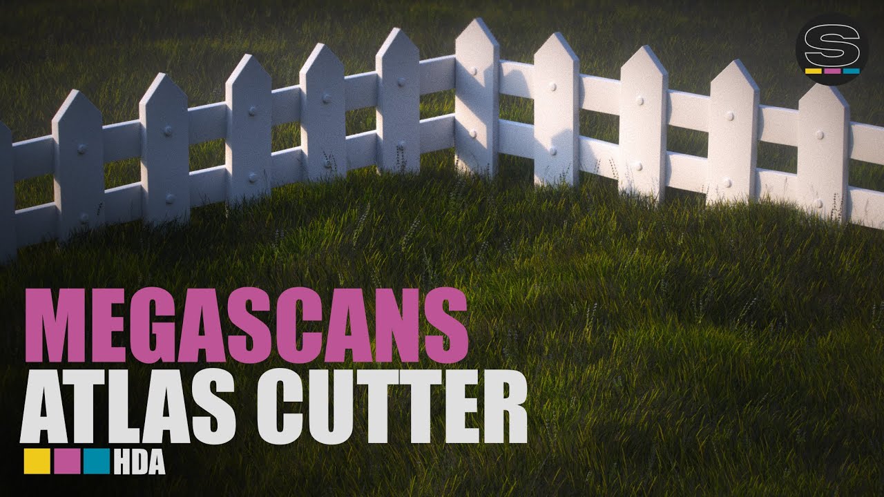 Cut Out Quixel Megascans Atlas Textures with LODs | Atlas Cutter HDA | Houdini