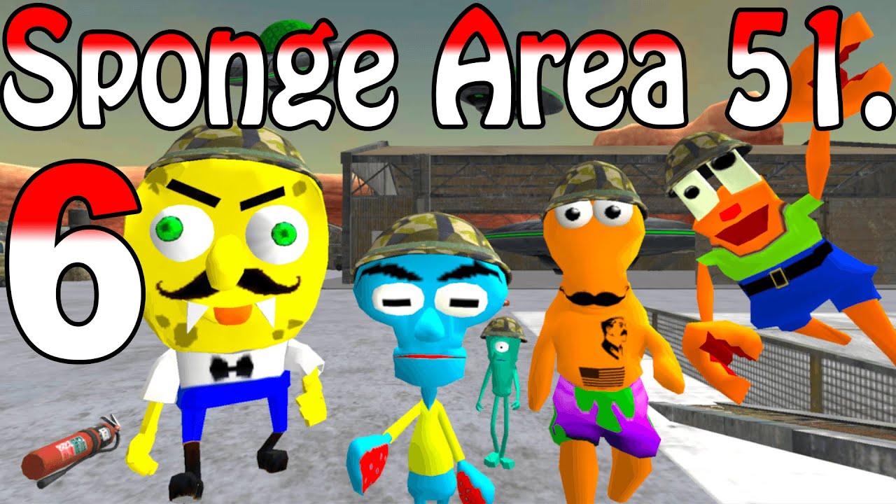 Sponge Area 51. Neighbor Escape Alien Base Secret Android Gameplay Level 6