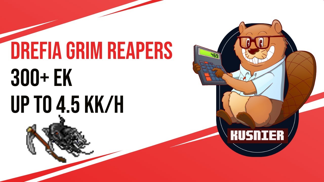 Drefia Grim Reapers | 3 kk/h raw | 300+ Knight | Tibia Hunting Guide