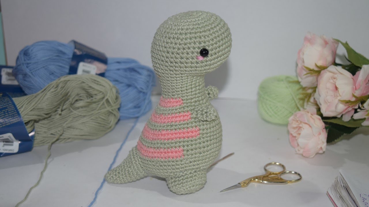 Tiranosaurio Tejido Parte 1/4 Amigurumi Paso a Paso | Tejiendo Ideas | T-Rex