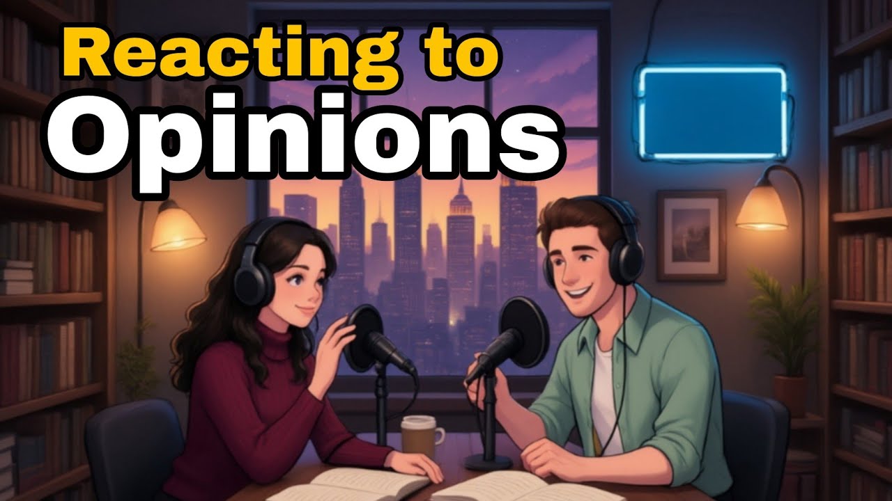 🤔How to react to Opinions in ENGLISH - Podcast For Speaking Fluency