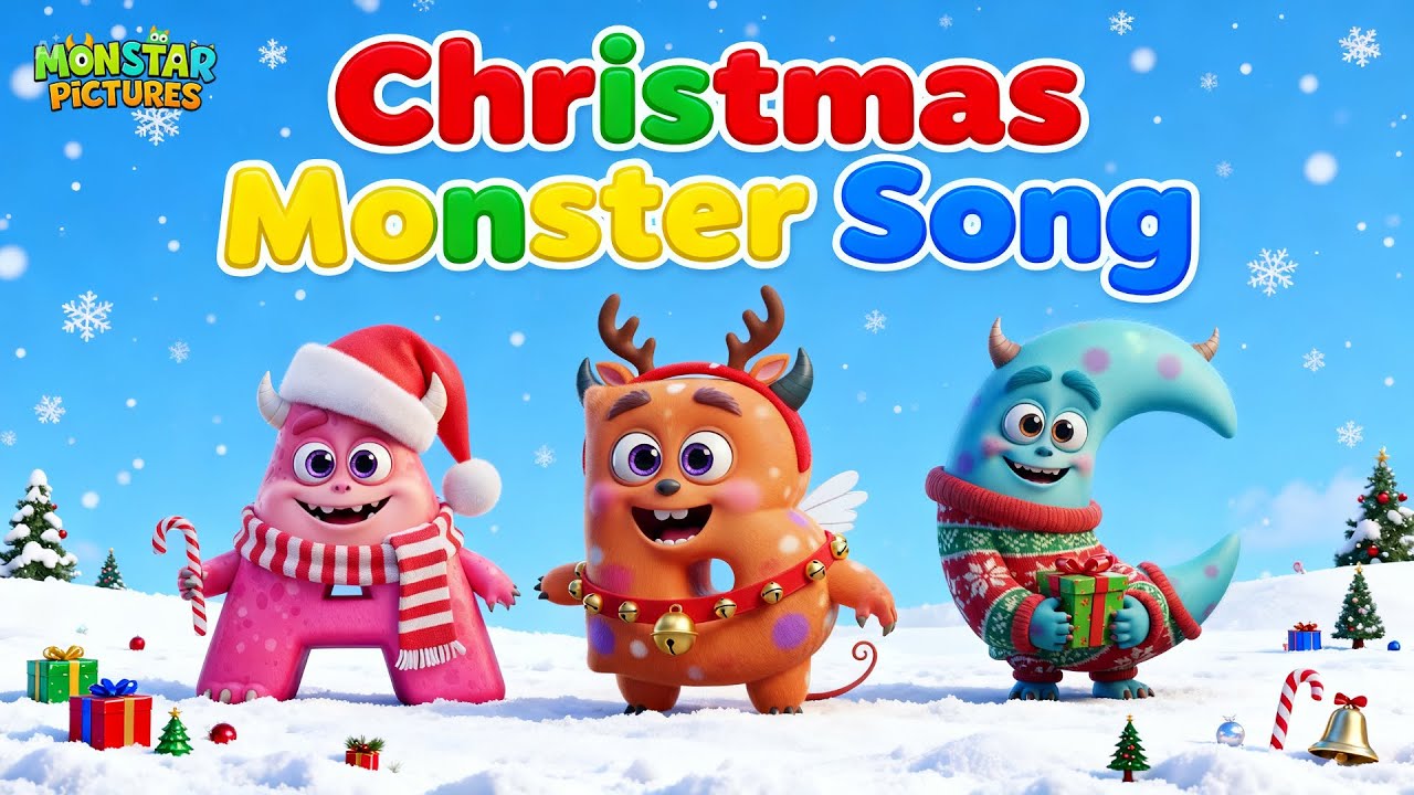 Jingle Bells ABC Song | Christmas Monsters & Nursery Rhymes