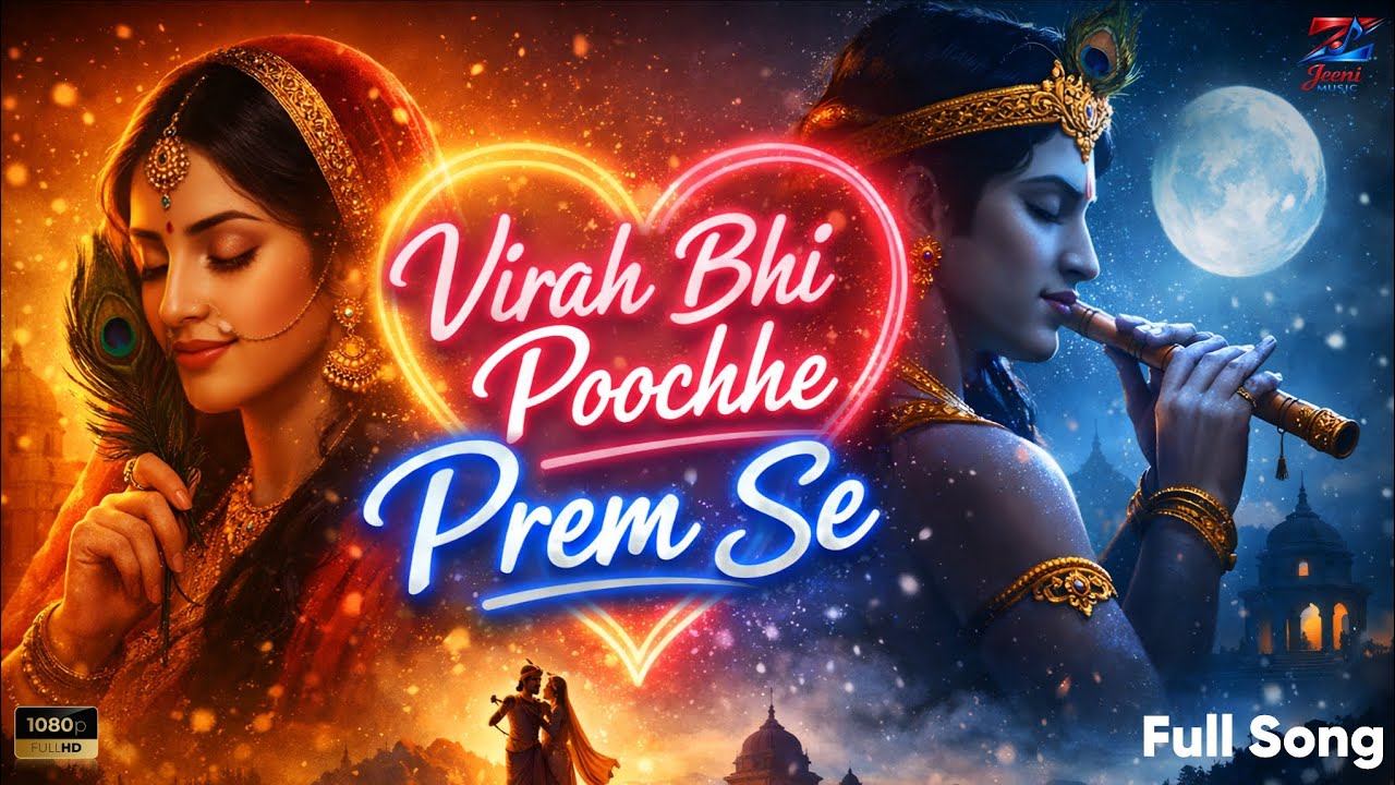 विरह भी पूछे प्रेम से | Radha Krishna Emotional Love Song | Lyrical | Jeeni Music