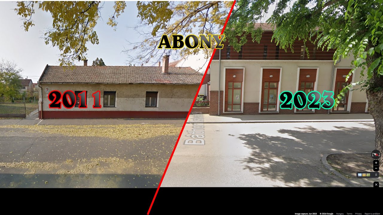 &Iacute;gy v&aacute;ltozott Abony (2011 vs. 2023)