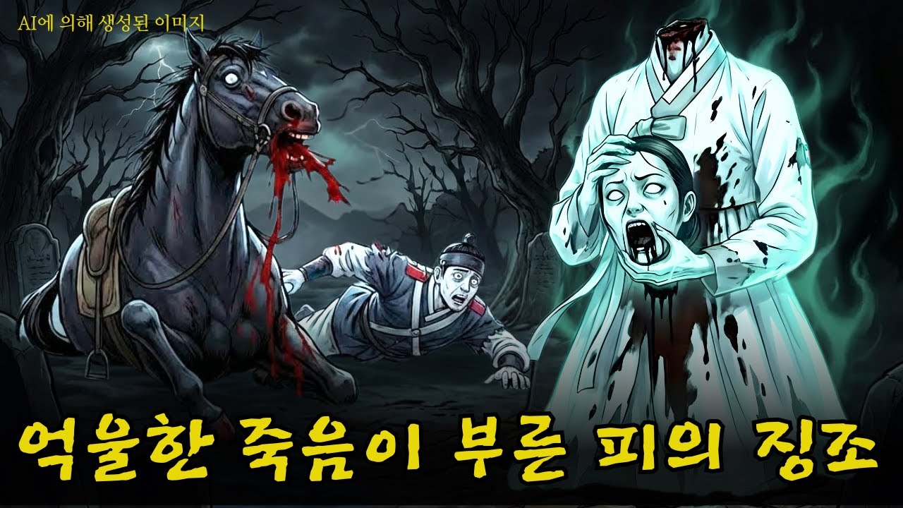 (| 무섭지 않은 공포 실화 |야담 |민담 ) 억울하게 참수당한 여인의 무덤 앞을 지나던 말이 피를 토하고 쓰러진 기묘한 사건 | 조선 괴담 실화