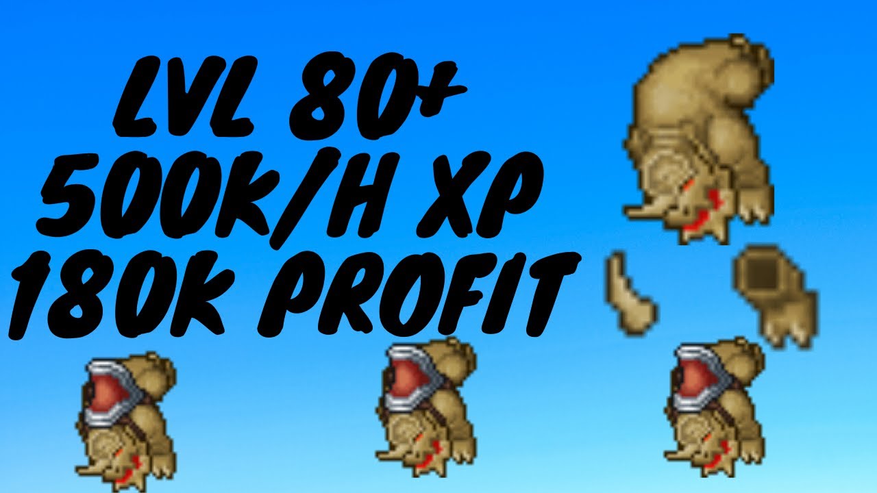 TIBIA CAÇADAS - ED/MS - [Stampor- 80+] - 500k/h EXP 180k/h Profit