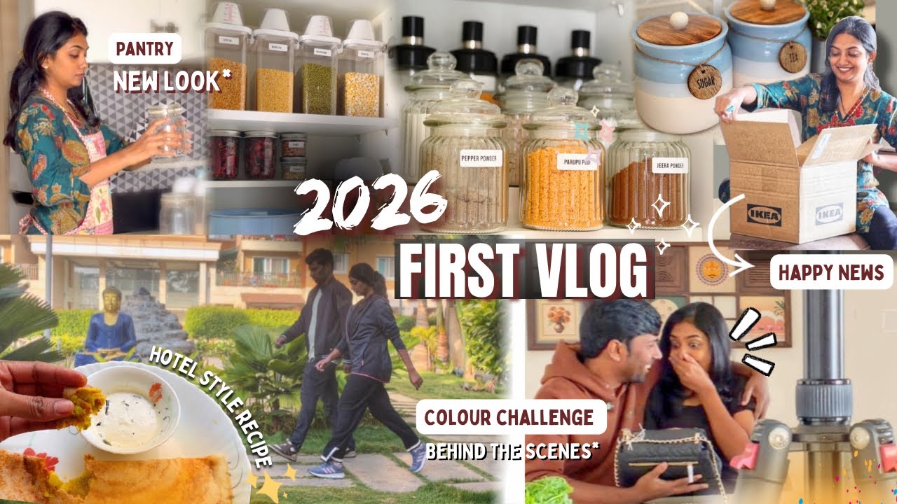 தமிழில்: First Vlog 💟 | HUGE Pantry Reset - Amazon Kitchen Organisers | Fun BTS | 3 Days Vlog