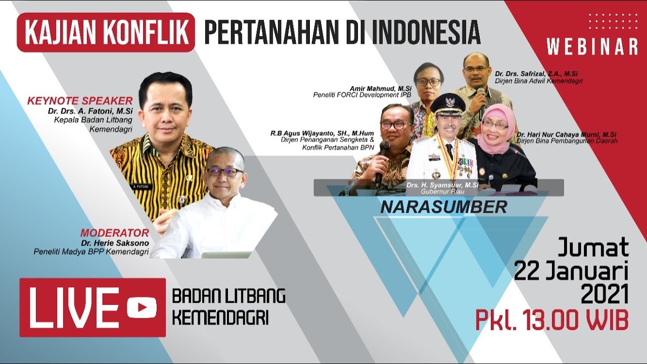 [Webinar] - Konflik Pertanahan di Indonesia
