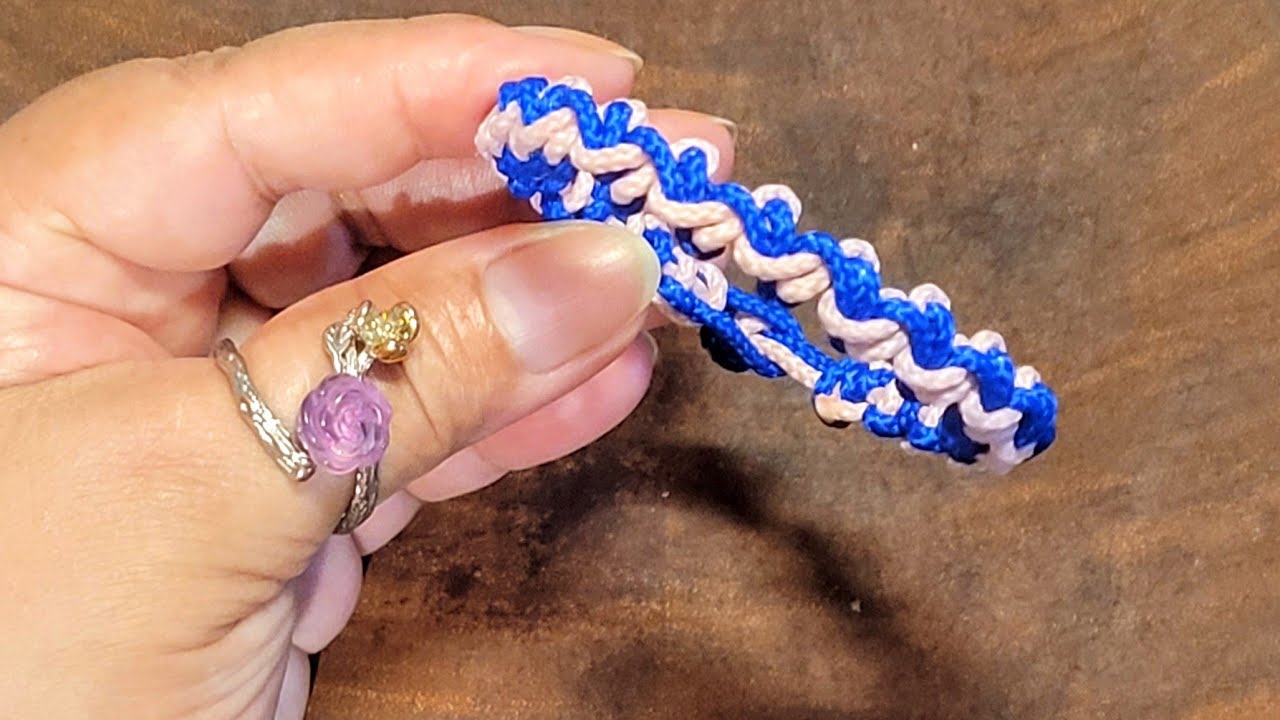 Easy Bracelet Design #live #tutorial #howto #diy #craft #bracelet #macrame #paracord #asmr #style