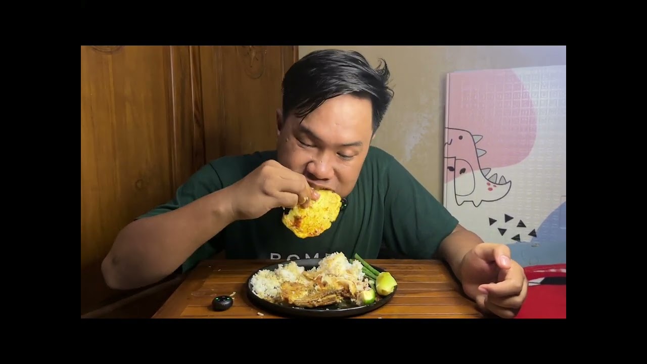 Mukbang Ayam + telor dadar + sayur nangka dan lalapan #mukbang #asmr #food #makanenak 