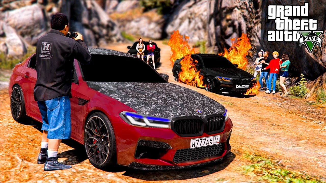 ГРИШКА ПОДЖОГ BMW M5 ASCO И ЛАГЕРЬ ШКОЛЬНИЦ! ВЫЕХАЛИ НА ПРИРОДУ НА ДВУХ BMW M5! РЕАЛЬНАЯ ЖИЗНЬ ГТА 5