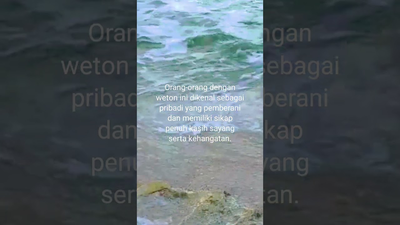 Watak Weton Minggu Wage