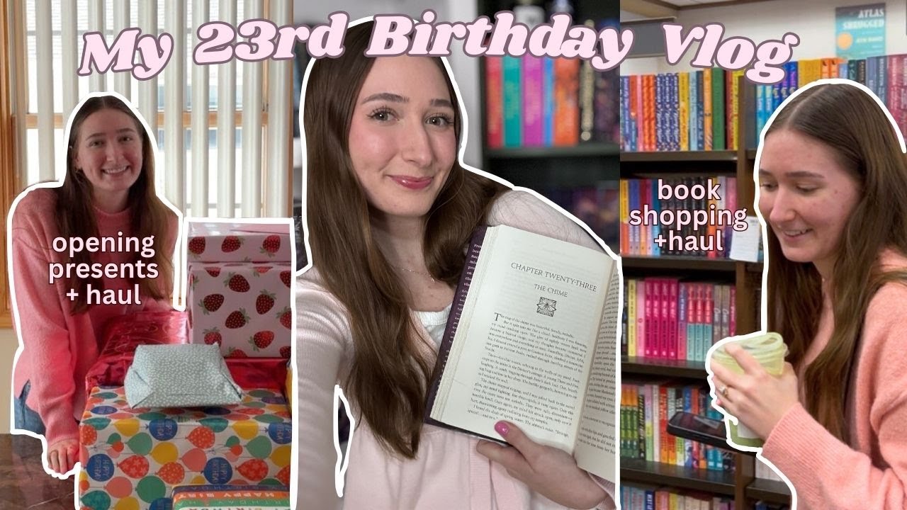 Мой 23-й день рождения || видеоблог о моем дне из жизни: покупка книг, распаковка подарков и мног...