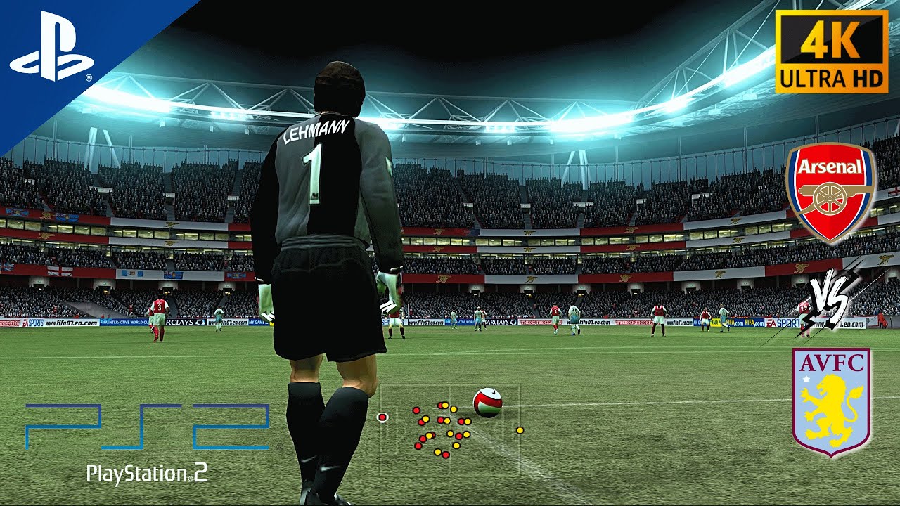 FIFA 07 | «Арсенал» против «Астон Виллы» — PS2 [4K 60FPS] Геймплей