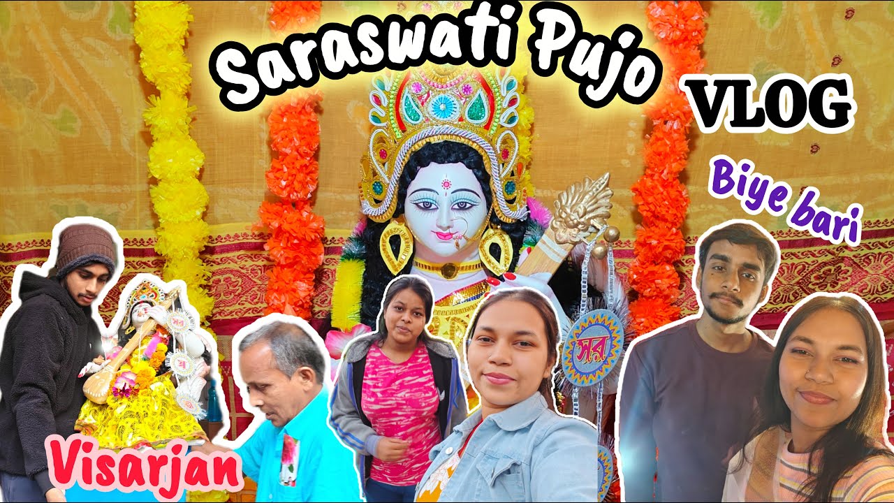VLOG: Saraswati Pujo 2026 || প্রথমবার কাঠামোর ঠাকুরে পুজো হলো 🥰🙏🏻