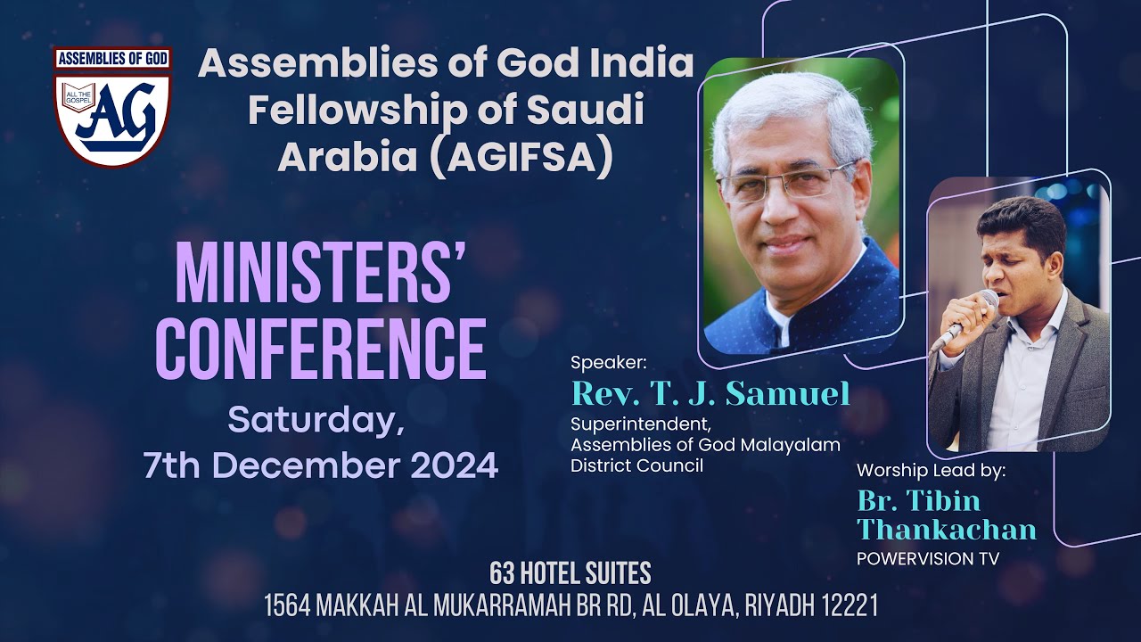 Rev. T.J Samuel | Minister's Conference | Assemblies Of God India Fellowship of Saudi Arabia