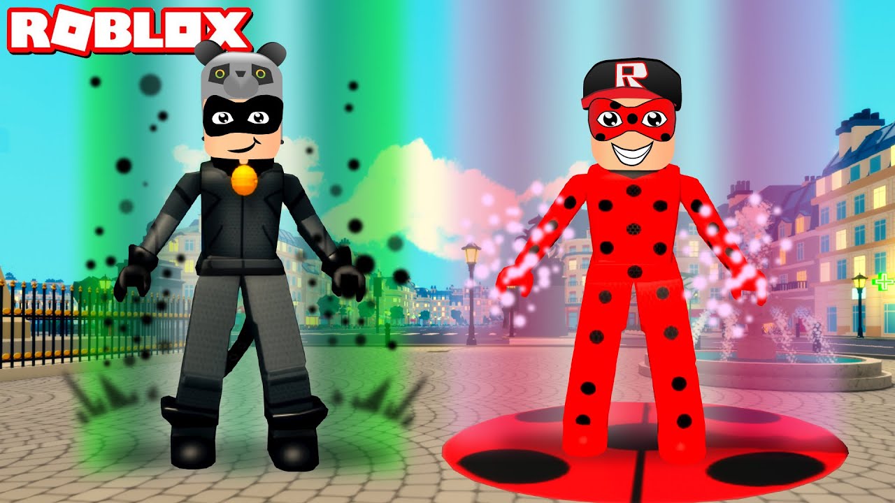 We Became Cat Noir and Ladybug!! - Roblox Miraculous RP with Panda